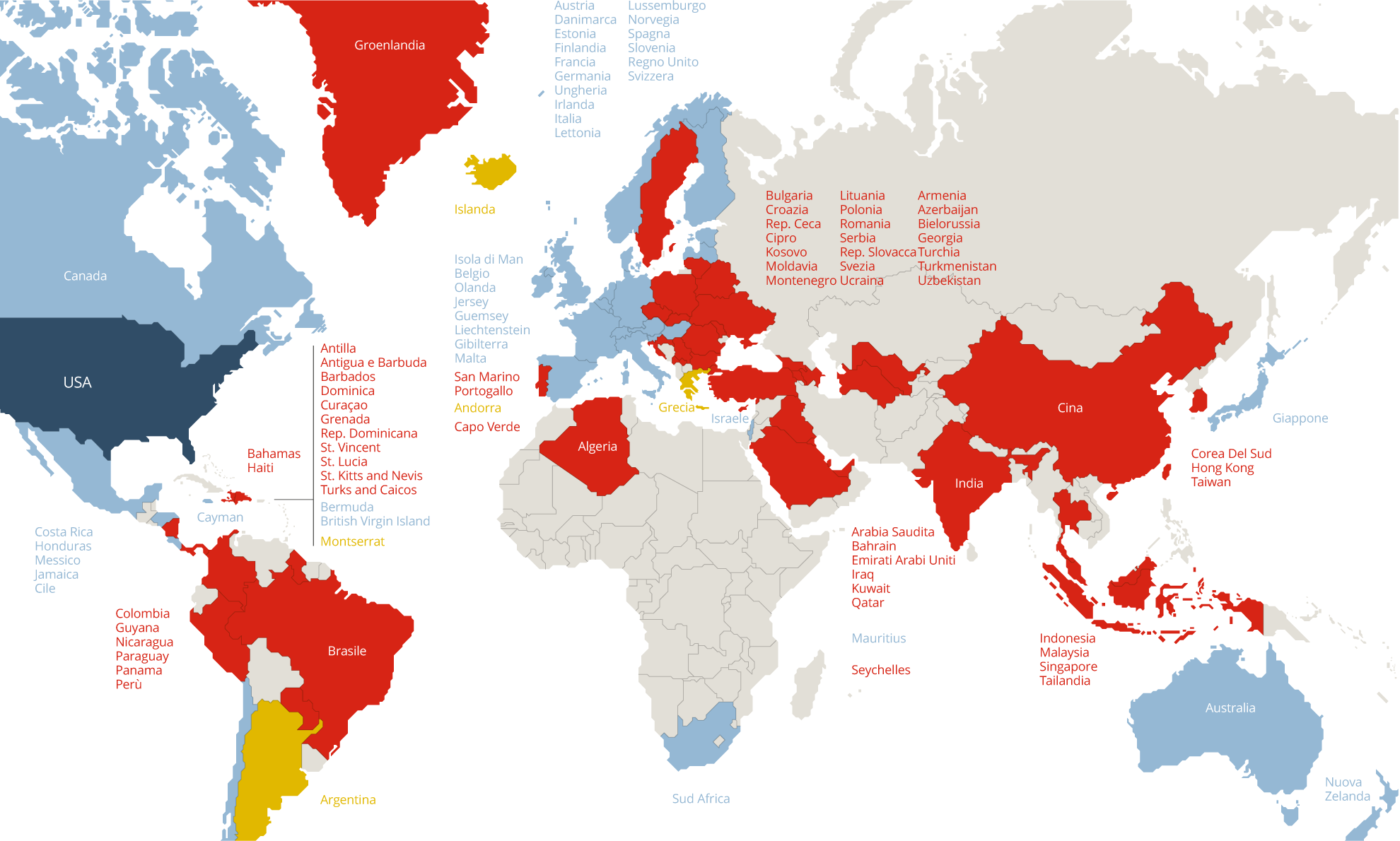 Mappa delle intese